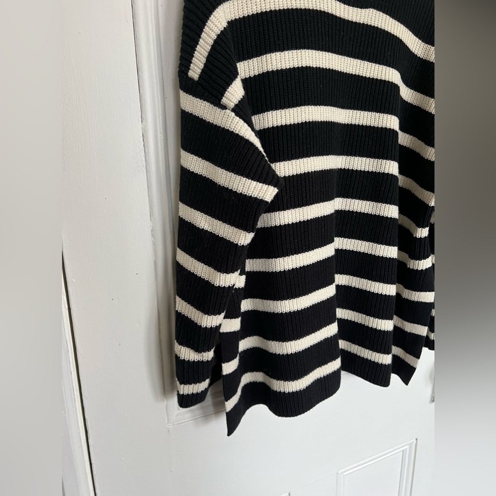 H&M Black and White Striped Knit Sweater - Picture 3 of 12